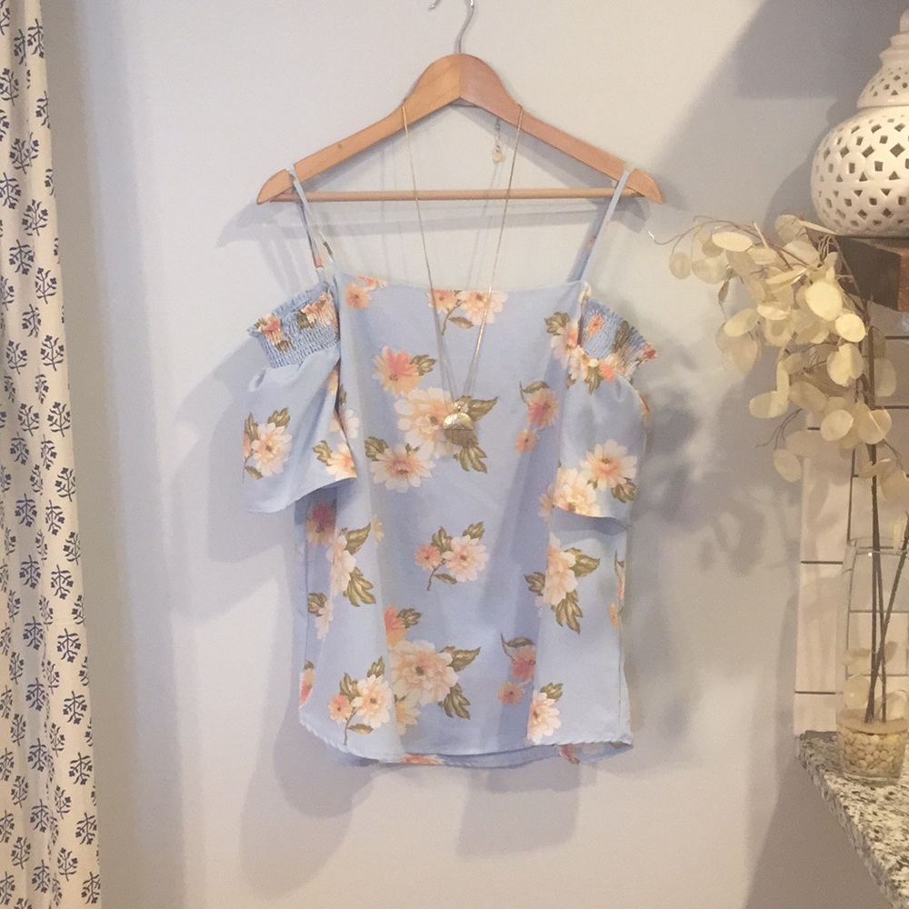 Cold Shoulder Floral Top